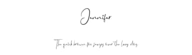 Jennifer by Sarah Robbaniyyah — Script Handwritten Font — thumbnail 1