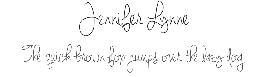 Jennifer Lynne by Brittney Murphy Design — Script Handwritten Font