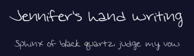 Jennifer's hand writing by Omega Font Labs — Script Handwritten Font — thumbnail 2