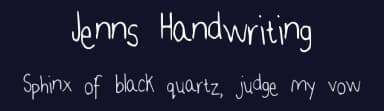 Jenns Handwriting by Jennifer Kemp — Script Handwritten Font — thumbnail 2