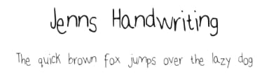 Jenns Handwriting by Jennifer Kemp — Script Handwritten Font — thumbnail 1
