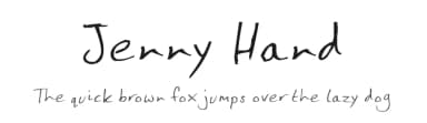 Jenny Hand by Jenny Sandwich — Script Handwritten Font — thumbnail 1