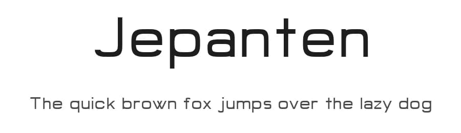 Jepanten by Khoe Roni — Sans Serif Font