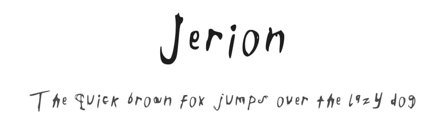 Jerion by Jea — Script Handwritten Font