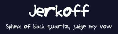 Jerkoff by Fonts on Crack — Script Handwritten Font — thumbnail 2