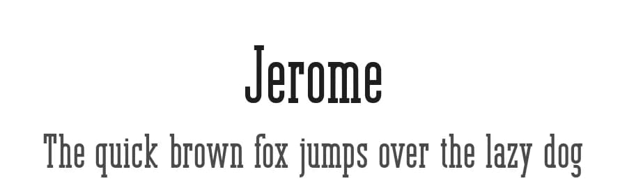 Jerome by peterdraw — Serif Font