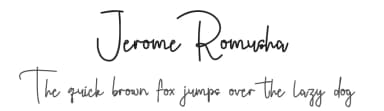 Jerome Romusha by Ahargun C Design — Script Handwritten Font — thumbnail 1
