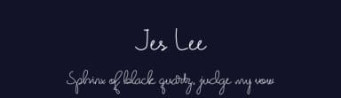 Jes Lee by thoxponizeo — Script Handwritten Font — thumbnail 2