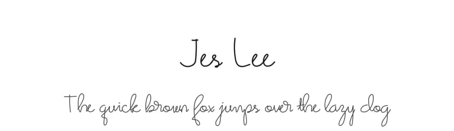 Jes Lee by thoxponizeo — Script Handwritten Font