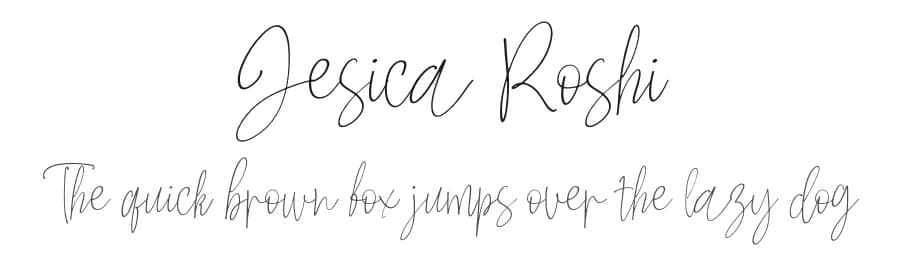 Jesica Roshi by Abrisam Ezhar — Script Handwritten Font