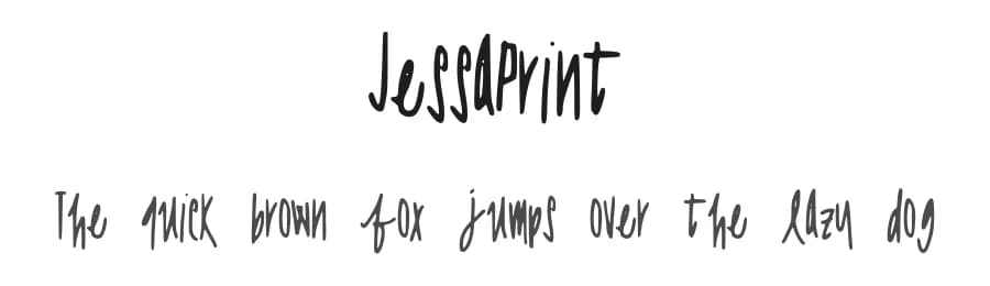 JessaPrint by Jessa McClintick — Script Handwritten Font
