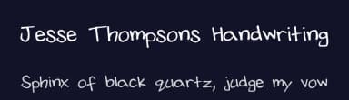 Jesse Thompsons Handwriting by Alina Morgan — Script Handwritten Font — thumbnail 2