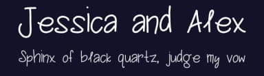 Jessica and Alex by Sabrina Schleiger — Script Handwritten Font — thumbnail 2