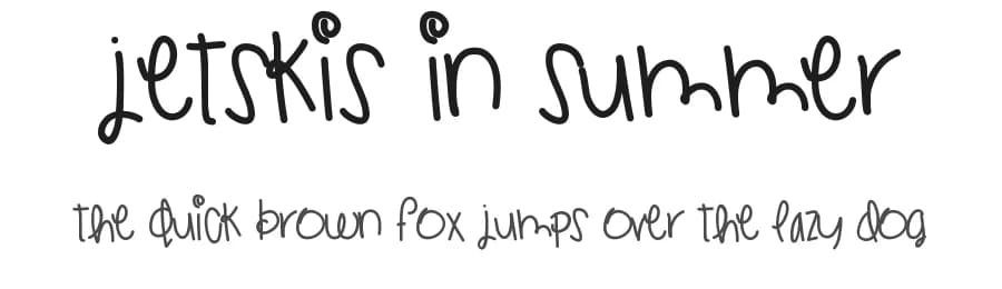 Jetskis In Summer by Des Gomez — Script Handwritten Font