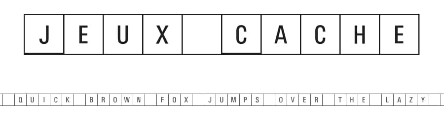 Jeux Cache by ClaudeP — Sans Serif Font