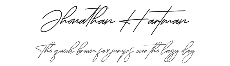 Jhonathan Hartman by Perspectype Studio - Letterena.com — Script Handwritten Font