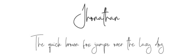 Jhonathan by Behind the Ink — Script Handwritten Font