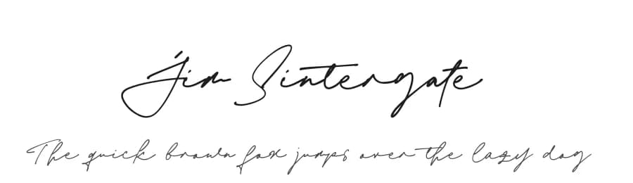 Jim Sintergate by Colllab Studio — Script Handwritten Font