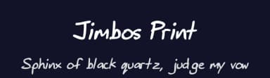 Jimbos Print by Xerographer Fonts — Script Handwritten Font — thumbnail 2