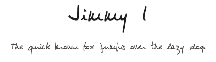 Jimmy 1 by philing.net — Script Handwritten Font