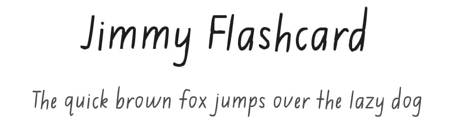 Jimmy Flashcard by FontPanda — Script Handwritten Font