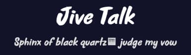 Jive Talk by BLKBK Fonts — Script Handwritten Font — thumbnail 2