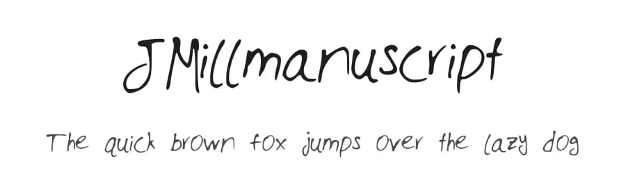 JMillmanuscript by Jackson Millwee — Script Handwritten Font