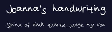 Joanna's handwriting by Joanna — Script Handwritten Font — thumbnail 2