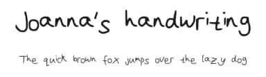 Joanna's handwriting by Joanna — Script Handwritten Font — thumbnail 1