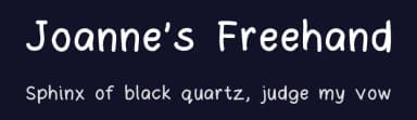 Joanne's Freehand by Joanne Blanco — Script Handwritten Font — thumbnail 2