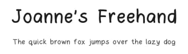 Joanne's Freehand by Joanne Blanco — Script Handwritten Font — thumbnail 1