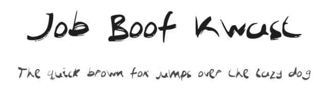 Job Boof Kwast by John Boof — Script Handwritten Font