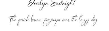 Jocelyn Sadnight by Alvin Hidayat — Script Handwritten Font — thumbnail 1
