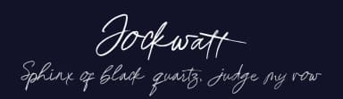 Jockwatt by Pandan Wangi — Script Handwritten Font — thumbnail 2