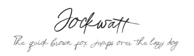 Jockwatt by Pandan Wangi — Script Handwritten Font — thumbnail 1