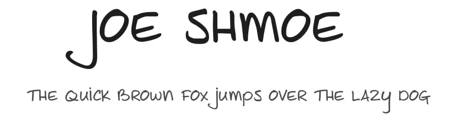 Joe Shmoe by Hanoded — Script Handwritten Font