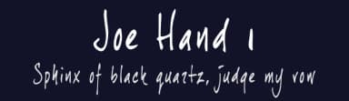 Joe Hand 1 by JOEBOB graphics — Script Handwritten Font — thumbnail 2
