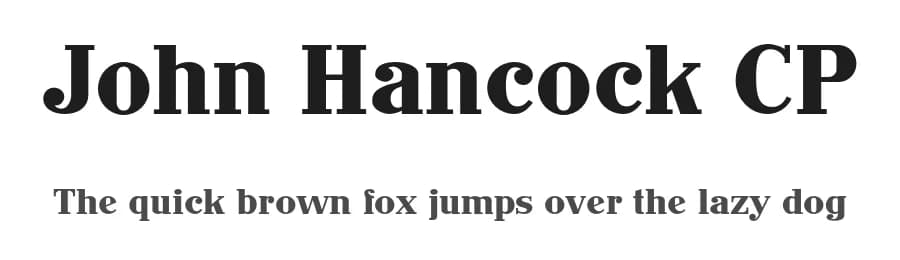 John Hancock CP by ClaudeP — Serif Font
