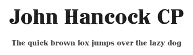 John Hancock CP by ClaudeP — Serif Font — thumbnail 1