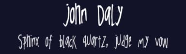 John Daly by Christopher Hope — Script Handwritten Font — thumbnail 2
