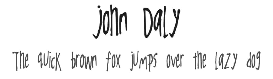 John Daly by Christopher Hope — Script Handwritten Font