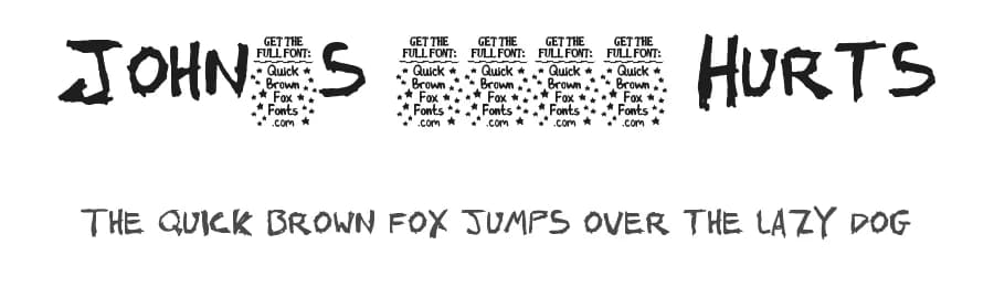 John's 1000 Hurts by Quick Brown Fox Fonts — Script Handwritten Font