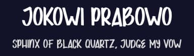 Jokowi Prabowo by Nirmana Visual — Script Handwritten Font — thumbnail 2