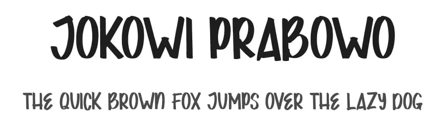Jokowi Prabowo by Nirmana Visual — Script Handwritten Font