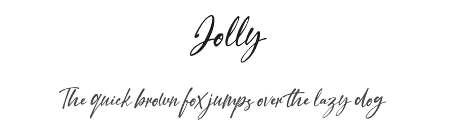 Jolly by vilogsign — Script Handwritten Font
