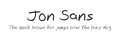 Jon Sans by Jonathan Richard — Script Handwritten Font — thumbnail 1