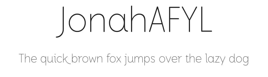 JonahAFYL by YTY Digital TypeFoundry — Sans Serif Font — preview 1
