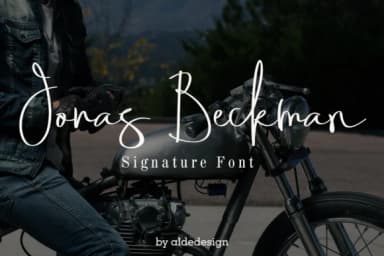 Jonas Beckman Font by aldedesign — Script Handwritten Font — thumbnail 1