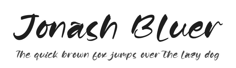 Jonash Bluer by Letterena Studios — Script Handwritten Font