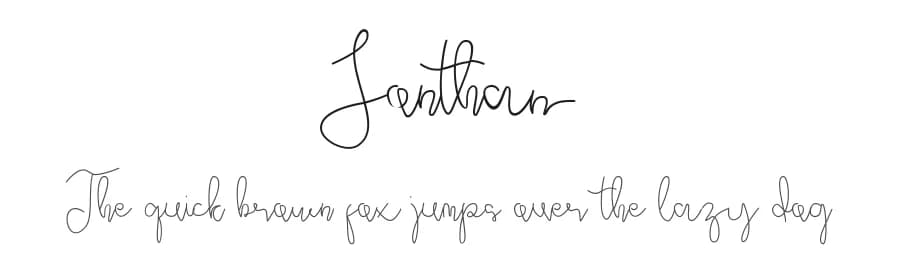 Jonathan by Muksal Creative — Script Handwritten Font